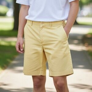 Polo Ralph Lauren Mens Classic Fit Stretch Yellow Chino Shorts Size 36